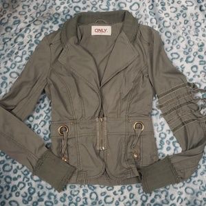 Olive green blazer / utility jacket